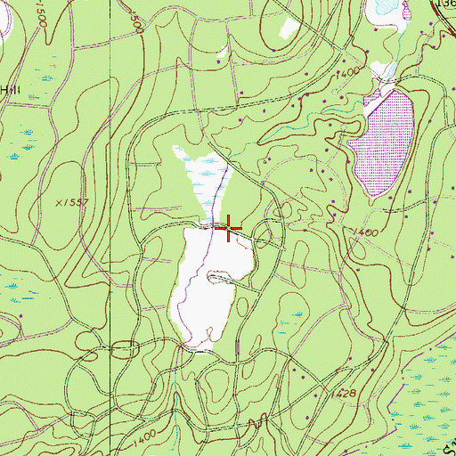 Topographic Map of Conashaugh Lakes Census Designated Place, PA