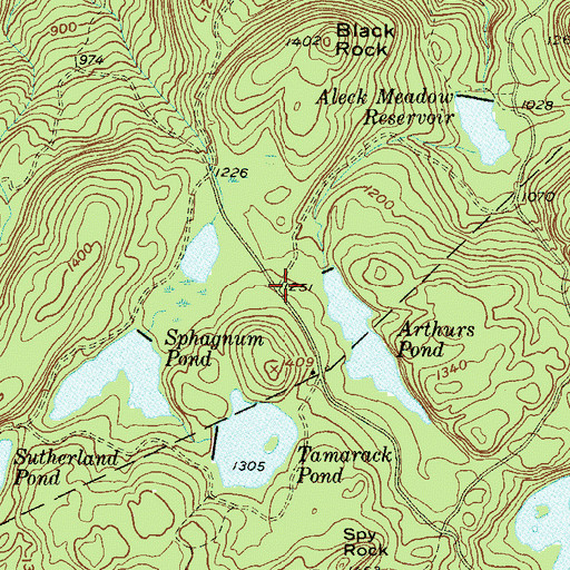 Topographic Map of Black Rock Forest, NY