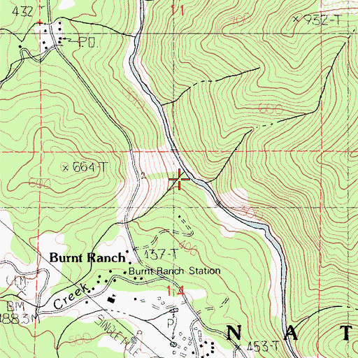 Topographic Map of McDonald Creek, CA
