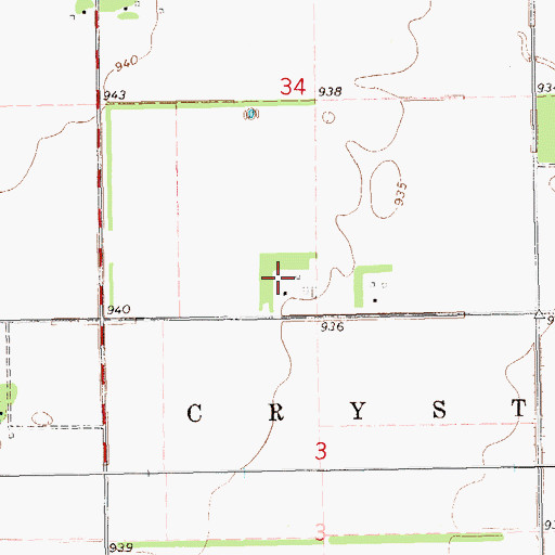 Topographic Map of Estad Farm, ND