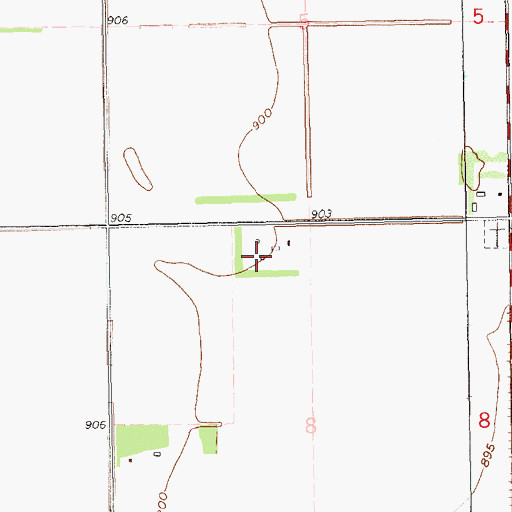 Topographic Map of Augustin Seed Farm, ND
