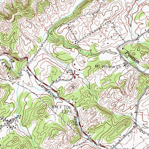 Topographic Map of Malone Brothers Quarry, TN