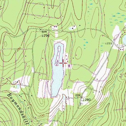 Topographic Map of Pocono Woodland Lakes Census Designated Place, PA