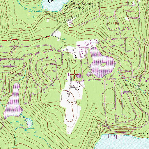 Topographic Map of Wallenpaupack Lake Estates Census Designated Place, PA