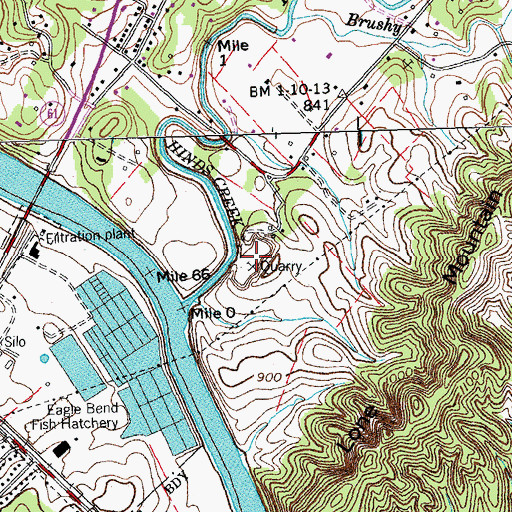 Topographic Map of Taylors Number 1 Quarry, TN