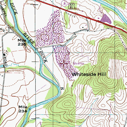 Topographic Map of The Stone Man Quarry, TN