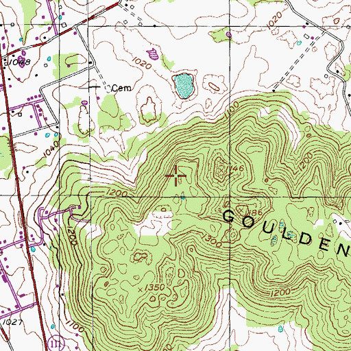 Topographic Map of White County Highway Department Quarry, TN