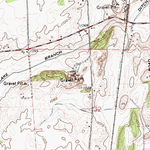 Topographic Map of Slagle Sand and Gravel Pit, OH