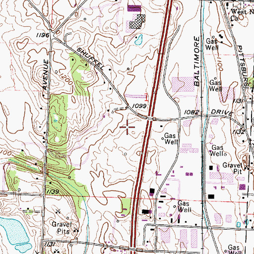 Topographic Map of Snee Pit (historical), OH