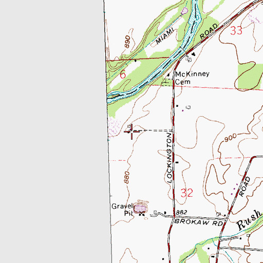 Topographic Map of Spring Creek Pit, OH