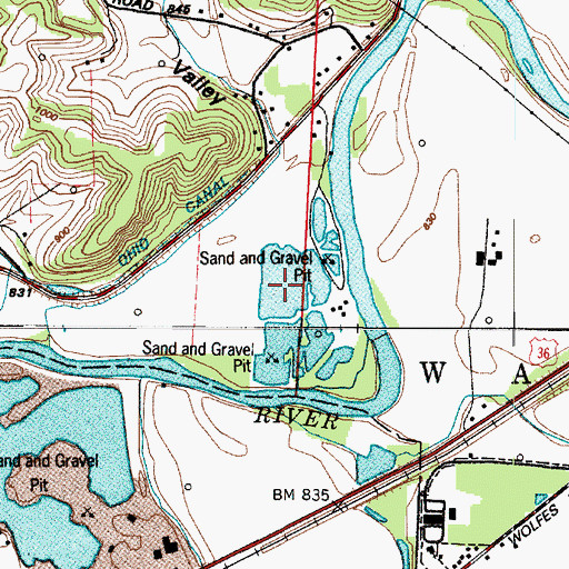 Topographic Map of Stewart and Reichman Pit, OH