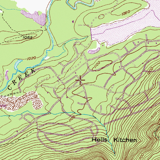Topographic Map of Beech Mountain Lakes, PA