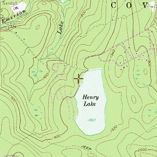 Topographic Map of Eagle Lake, PA
