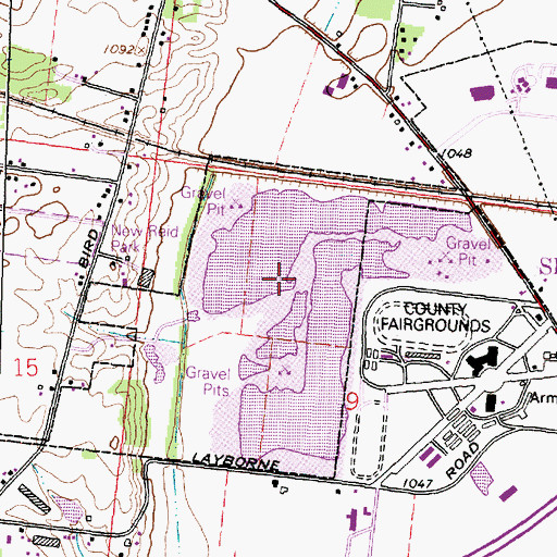 Topographic Map of Springfield Sand and Gravel Pit, OH
