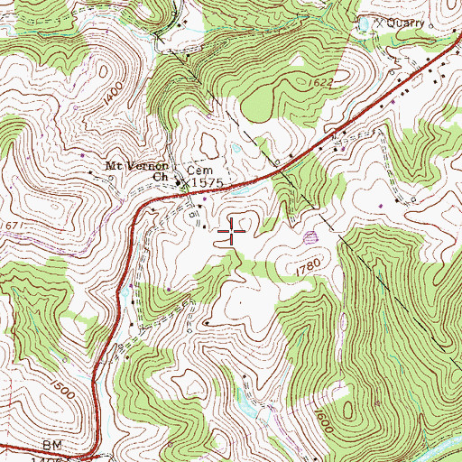 Topographic Map of Barbour Country Club Golf Course, WV
