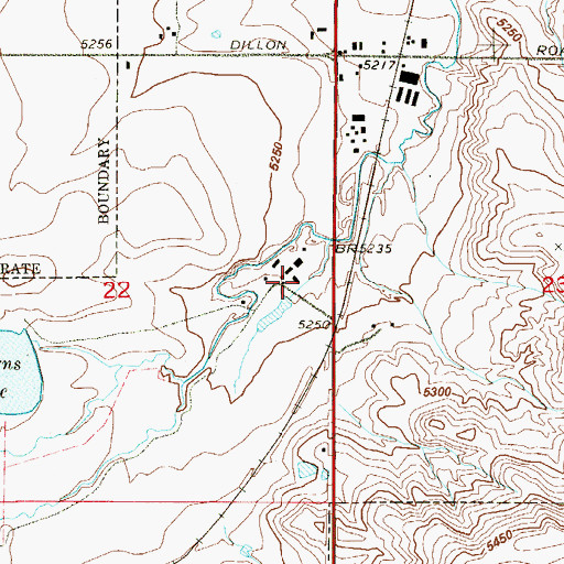 Topographic Map of Goodhue Farmhouse, CO