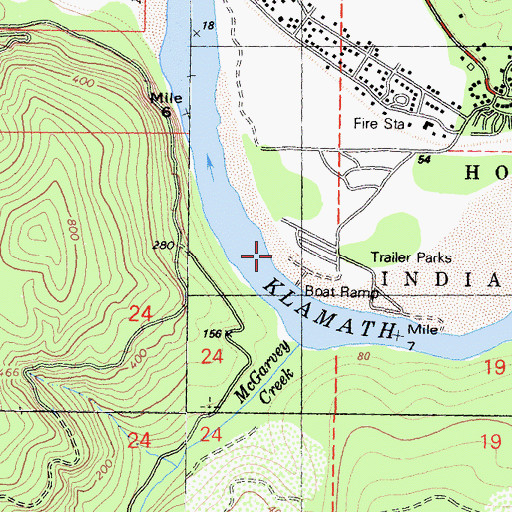 Topographic Map of McGarvey Creek, CA