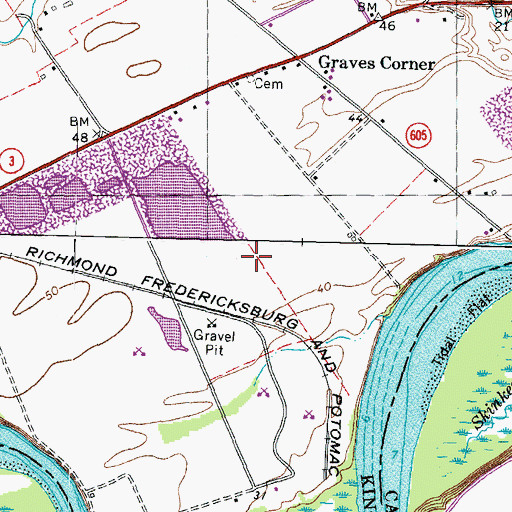 Topographic Map of King George Pit, VA