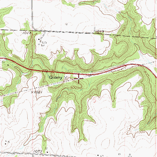 Topographic Map of Don Borst Quarry, WI