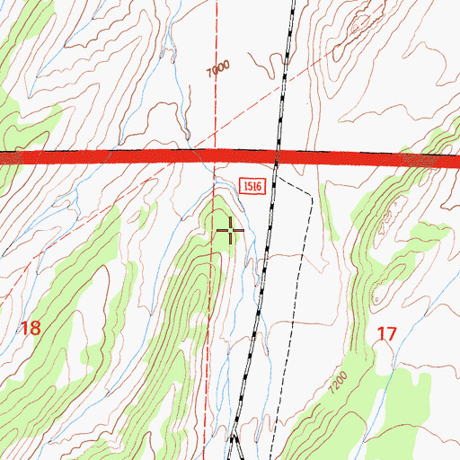 Topographic Map of McGee Canyon, CA