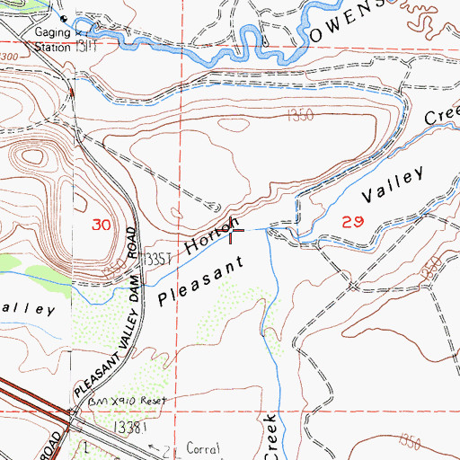 Topographic Map of McGee Creek, CA