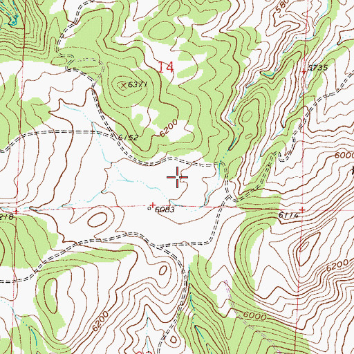 Topographic Map of Hall Ranch, CO
