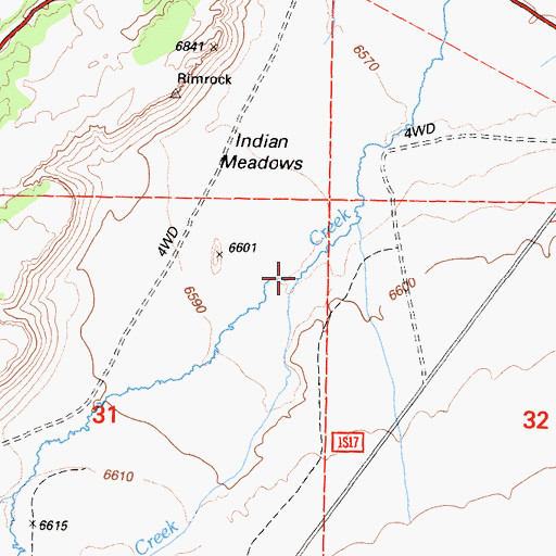 Topographic Map of McGee Creek, CA