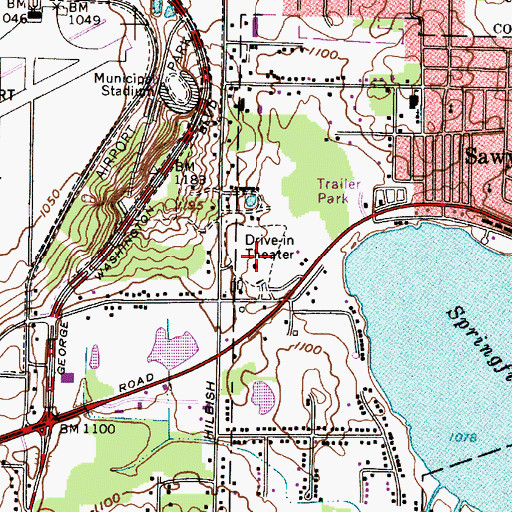 Topographic Map of Gala Twin Drive-In (historical), OH