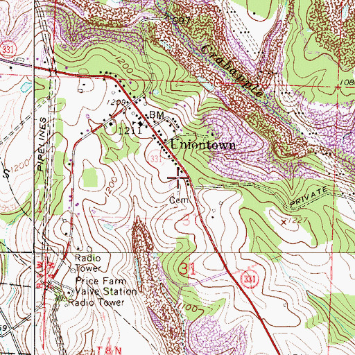 Topographic Map of Stidds Trailer Court, OH