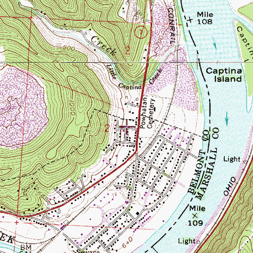 Topographic Map of Van Dyne Trailer Court, OH