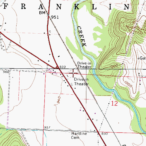 Topographic Map of Lynn Auto Theatre, OH