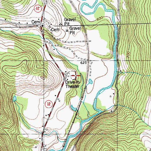 Topographic Map of Randall Drive-In, VT