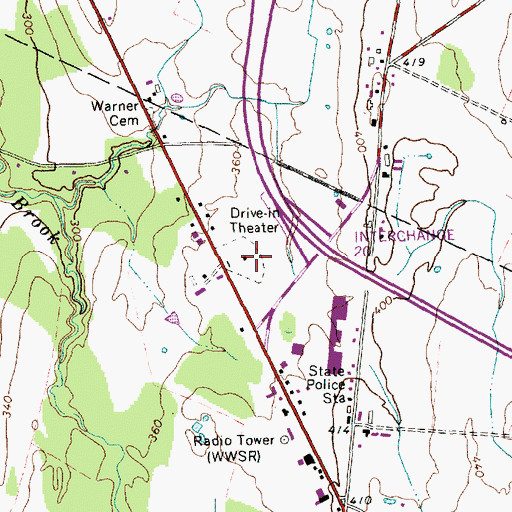 Topographic Map of Saint Albans Drive-In, VT