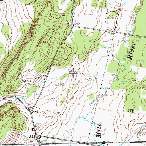 Topographic Map of Burtland Farms, VT