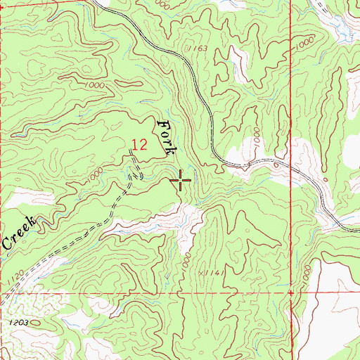 Topographic Map of McGill Creek, CA