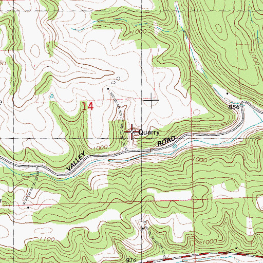 Topographic Map of Hackl Quarry, WI
