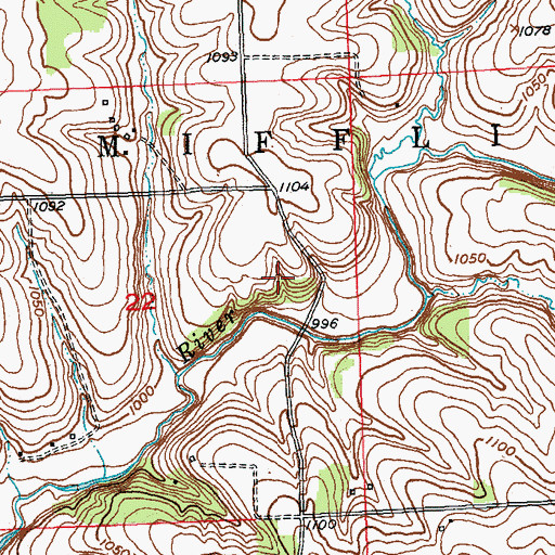 Topographic Map of Johnston Quarry, WI