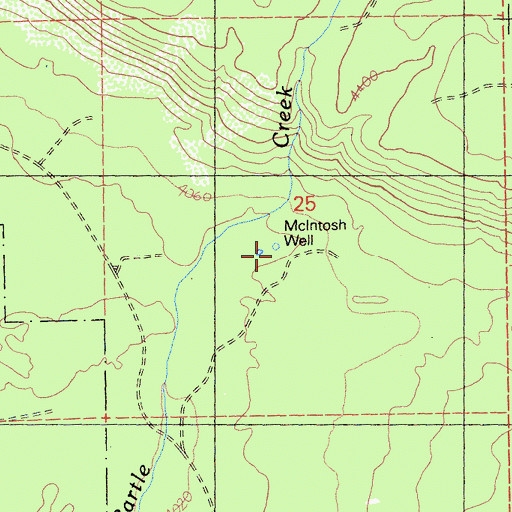 Topographic Map of McIntosh Well, CA