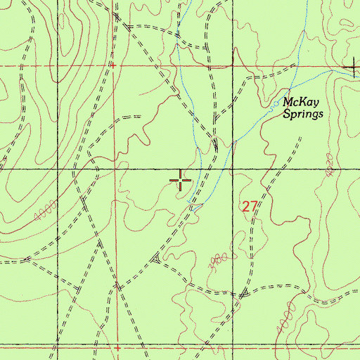 Topographic Map of McKay Creek, CA