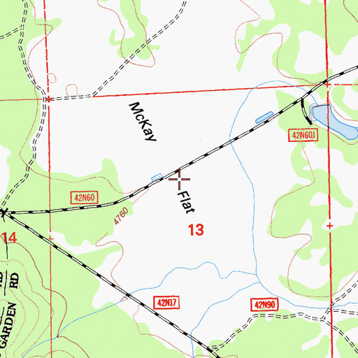 Topographic Map of McKay Flat, CA