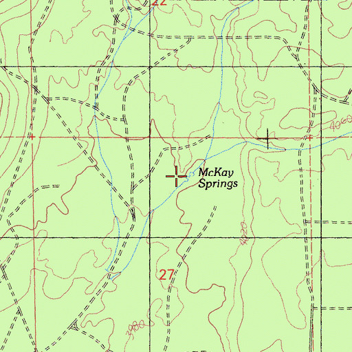 Topographic Map of McKay Springs, CA