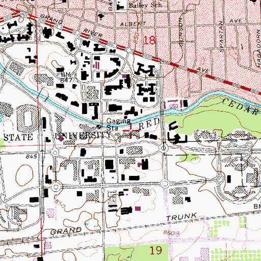 Topographic Map of Chemistry Building, MI