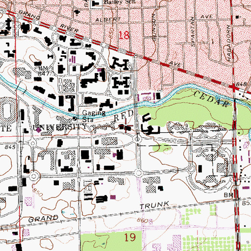 Topographic Map of Business College Complex, MI