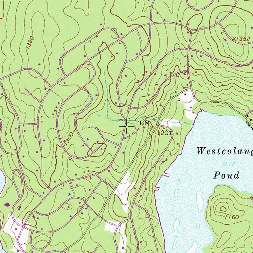 Topographic Map of Fawn Lake Forest Census Designated Place, PA