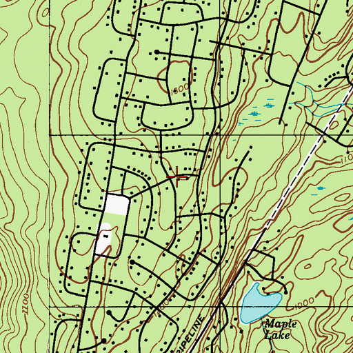 Topographic Map of Pine Ridge, PA