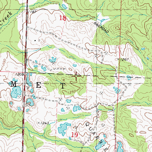 Topographic Map of Ladick and Belanger Quarry, WI