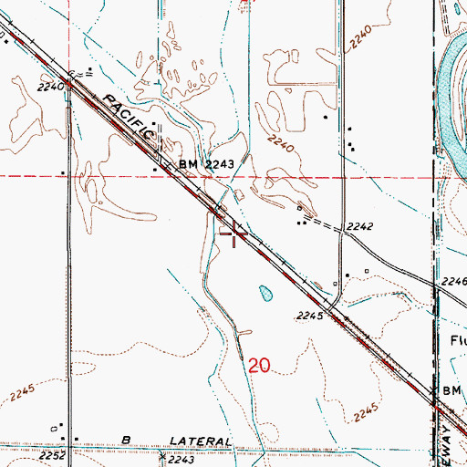 Topographic Map of Rasmussen Ditch, ID