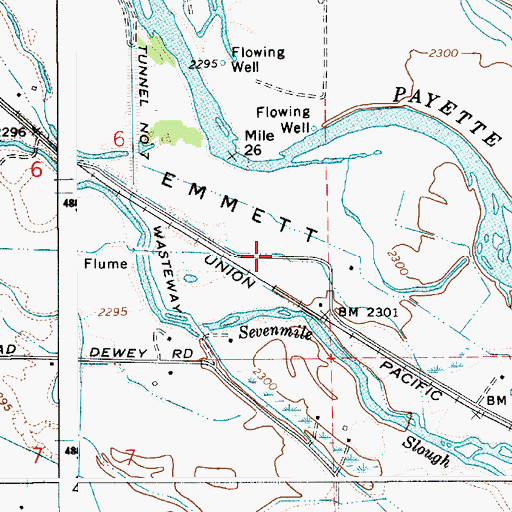 Topographic Map of Seitz Ditch, ID