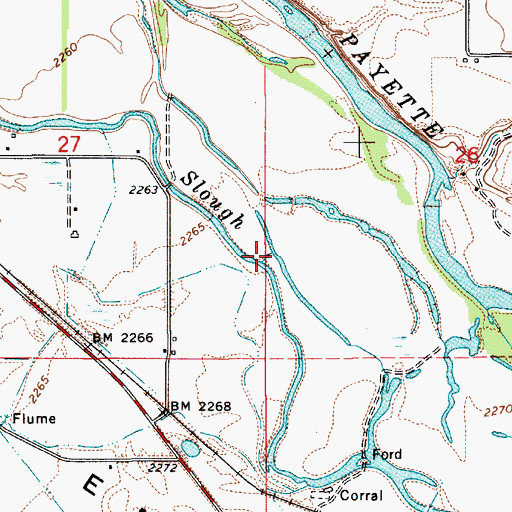 Topographic Map of Thornock Ditch, ID