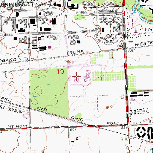 Topographic Map of Life Sciences Building, MI